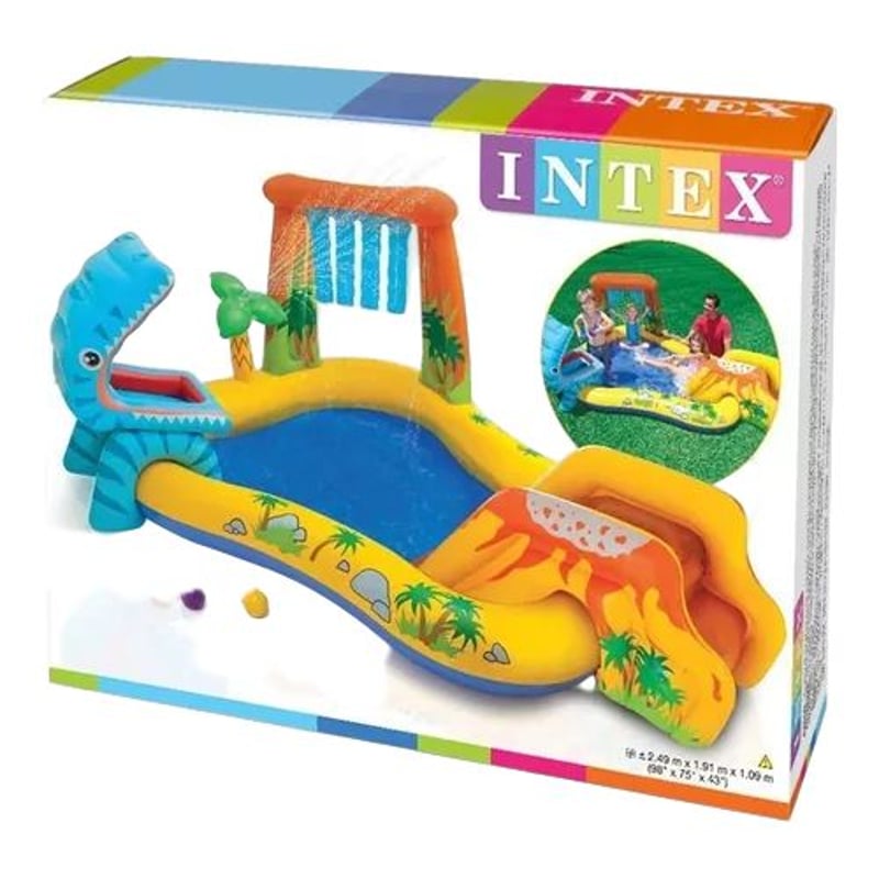 Dinosaurio Prehistorico 2 en 1 Intex - Piscina y Centro de juegos inflable