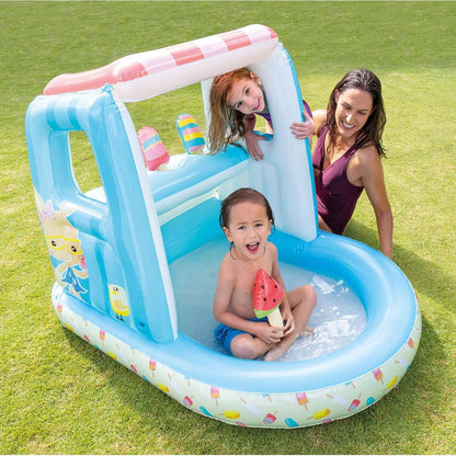 Puesto de helados 2 en 1 Intex - Centro de juegos inflable y piscina