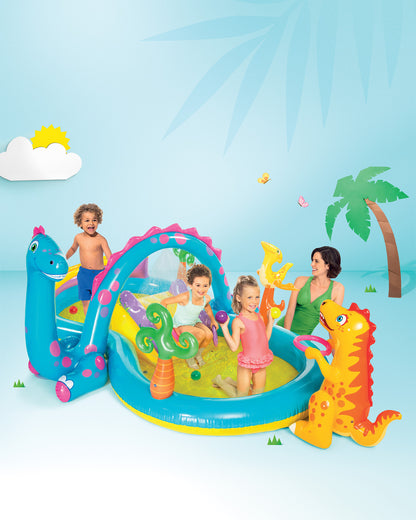 Dinoland 2 en 1 Intex - Piscina y Centro de juegos Inflable Intex