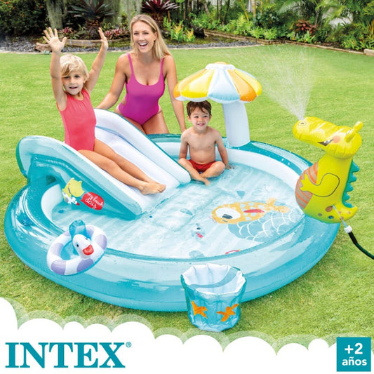 Isla Cocodrilo 2 en 1 Intex - Piscina y Centro de juegos inflable